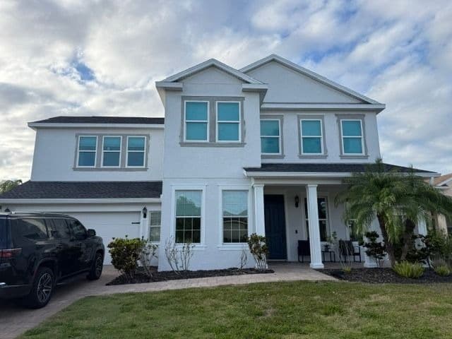 Completed exterior paint — full front elevation
